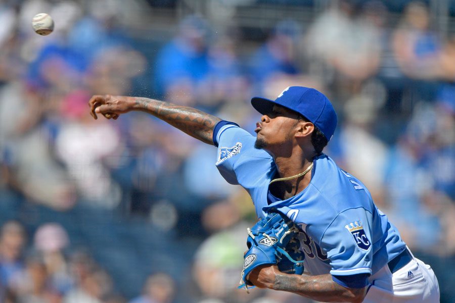 Kansas City Royals pitcher Yordano Ventura pitches during a game against the Chicago White Sox on Sept. 19, 2016. Ventura died in a car accident on Jan. 22.
