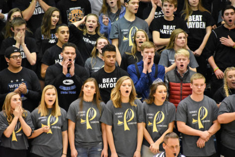 Student section supports teams at home games
