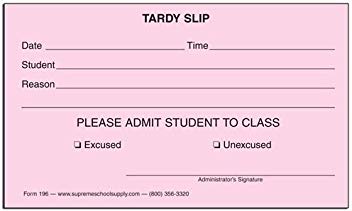 Updated Tardy Policy