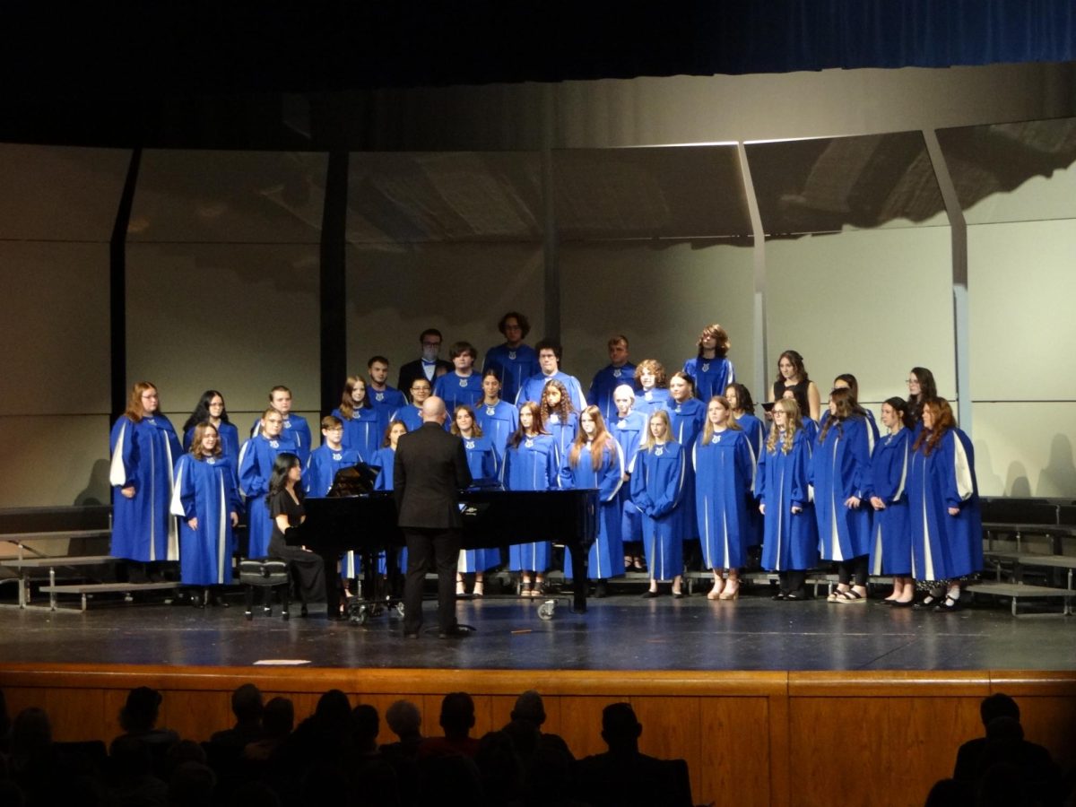 The Concert Choir performing their first song.