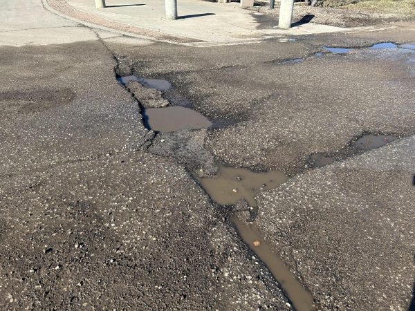 Potholes take over WRHS parking lot