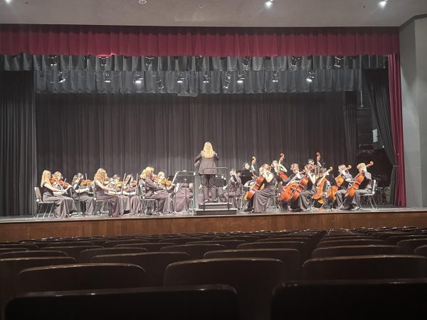 Symphony Orchestra playing their first piece of their performance.