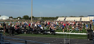 Marching band starts off the season with their annual exhibition